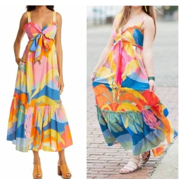 Farm Rio Tropical Sunset Maxi Dress - Picture 2 of 15